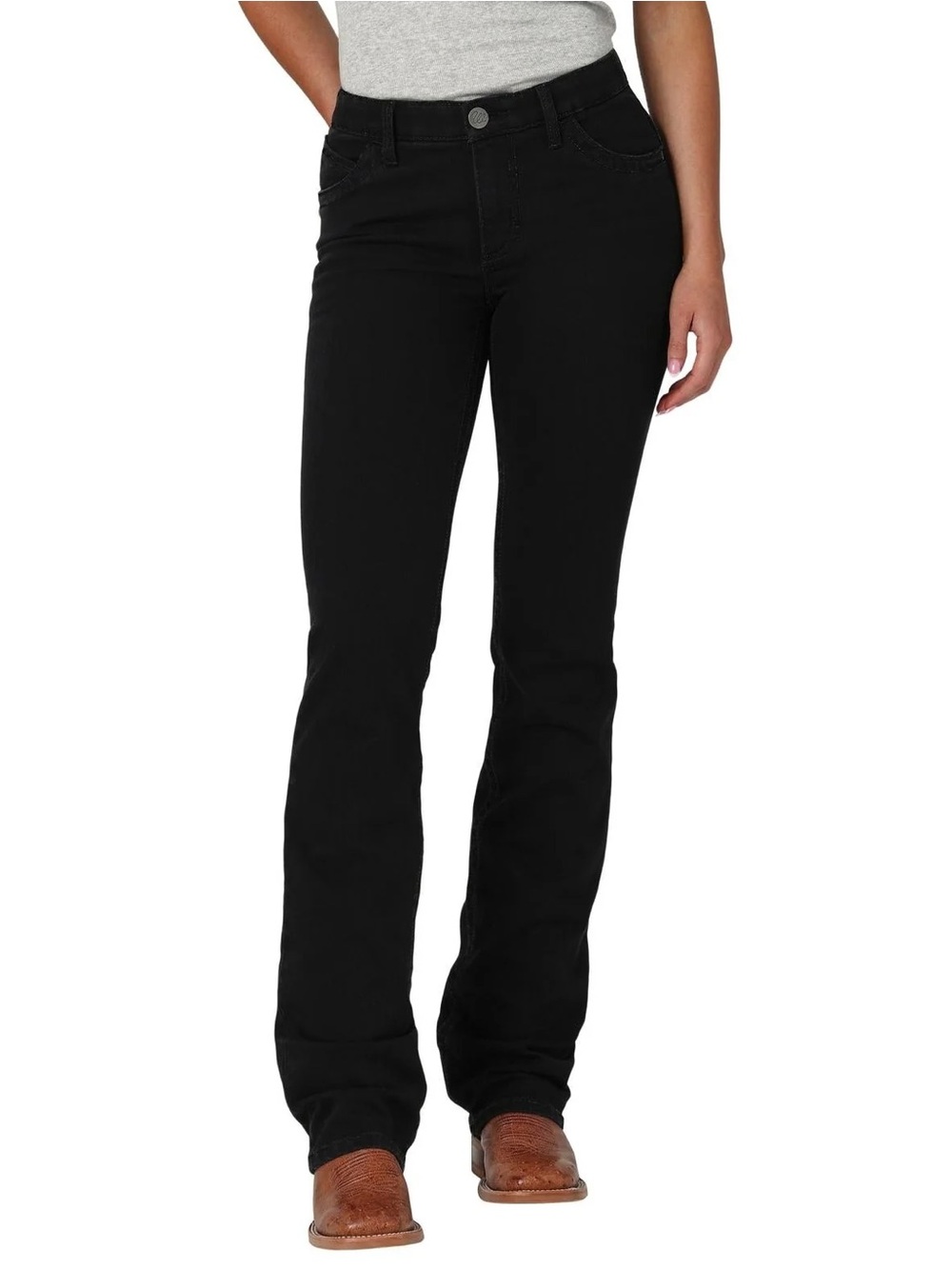 NWT NWT Wrangler Womens Willow Bootcut Jeans In Black Size 29x34 Cotton